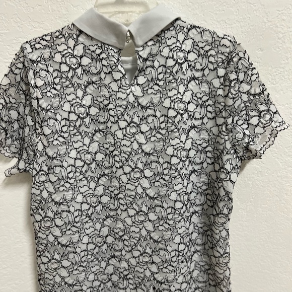 Karl Lagerfeld Kids Black and White Lace Blouse - Picture 2 of 3